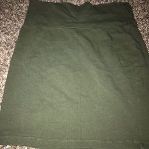 Army green skater skirt